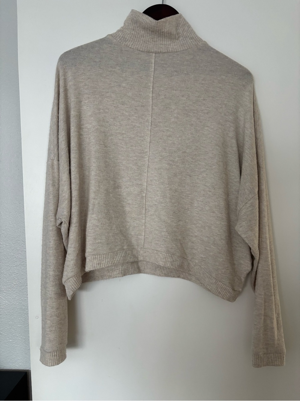 Lucky Brand Relaxed Turtleneck Sweater in Light Beige